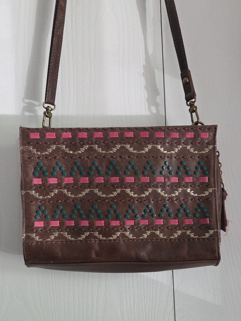 The Sak Iris embroidered boho Crossbody Clutch